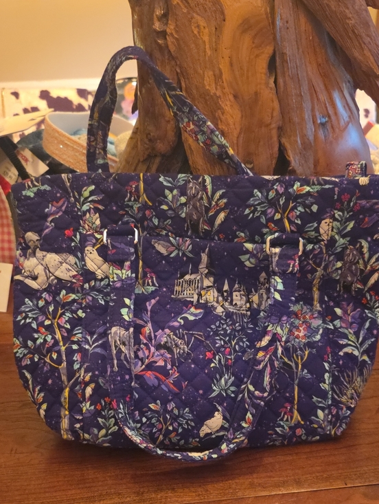 Vera Bradley Handbags - Vera Bradley Harry Potter - Quilted Floral Print Tote Bag - Navy